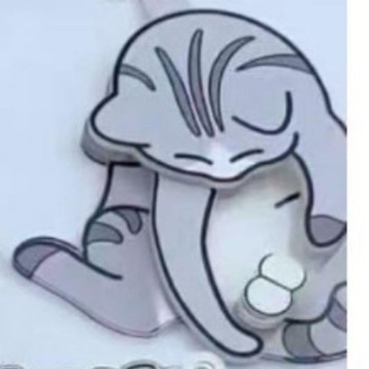 Creative Kitten Acrylic Pendant Keychain Student Cartoon Schoolbag Pendant