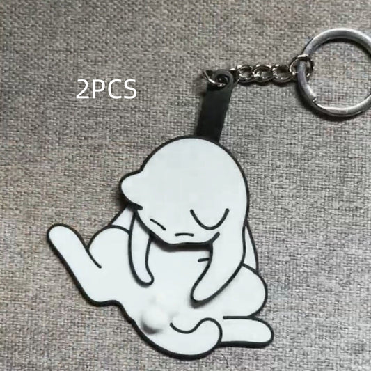 Creative Kitten Acrylic Pendant Keychain Student Cartoon Schoolbag Pendant