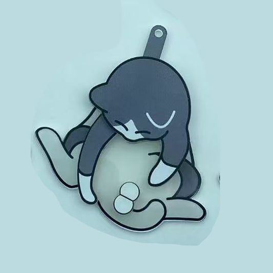 Creative Kitten Acrylic Pendant Keychain Student Cartoon Schoolbag Pendant