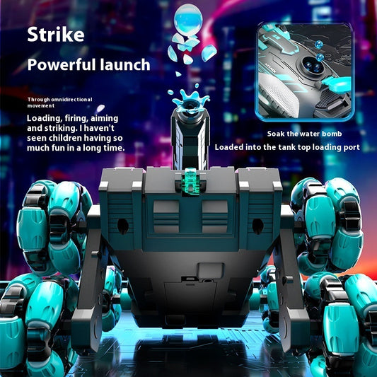Children's Six-Wheel Remote Control Launch Water Bomb Tank Toy Charging Gesture Induction Stunt Car Birthday Gift for Boy