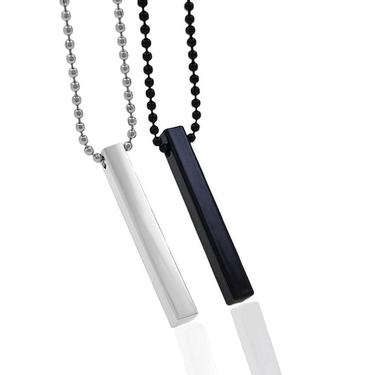 Alvira Stylish 3d Vertical Bar Cuboid Stick Locket Necklace