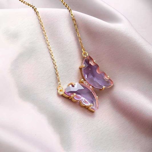 Gold-plated Stylish Butterfly Necklace