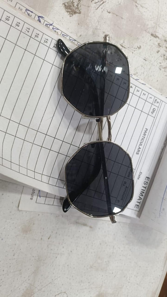 Joker & Witch Men Suga Octagon Round Black Non-Polarized Sunglasses