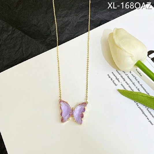 Gold-plated Stylish Butterfly Necklace