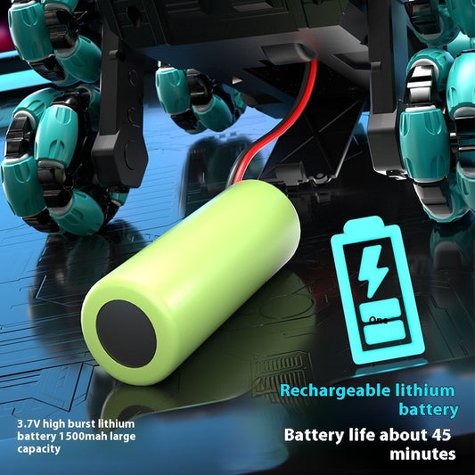 Children's Six-Wheel Remote Control Launch Water Bomb Tank Toy Charging Gesture Induction Stunt Car Birthday Gift for Boy