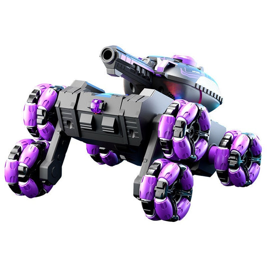 Children's Six-Wheel Remote Control Launch Water Bomb Tank Toy Charging Gesture Induction Stunt Car Birthday Gift for Boy