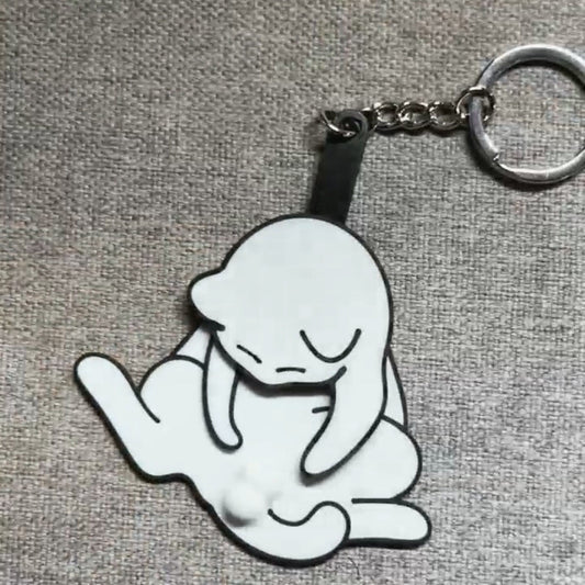 Creative Kitten Acrylic Pendant Keychain Student Cartoon Schoolbag Pendant