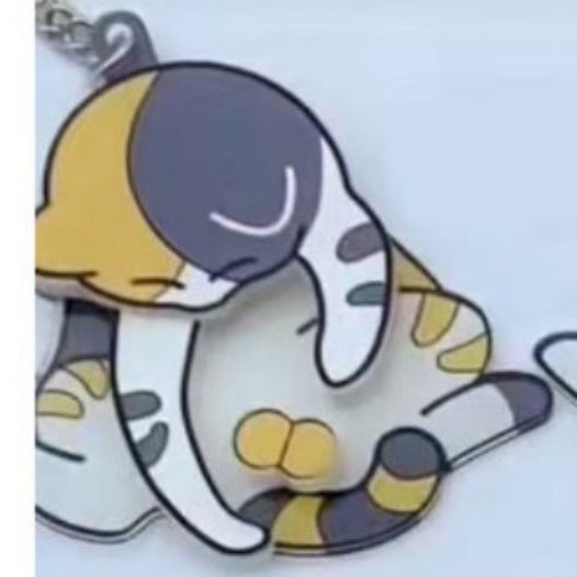 Creative Kitten Acrylic Pendant Keychain Student Cartoon Schoolbag Pendant