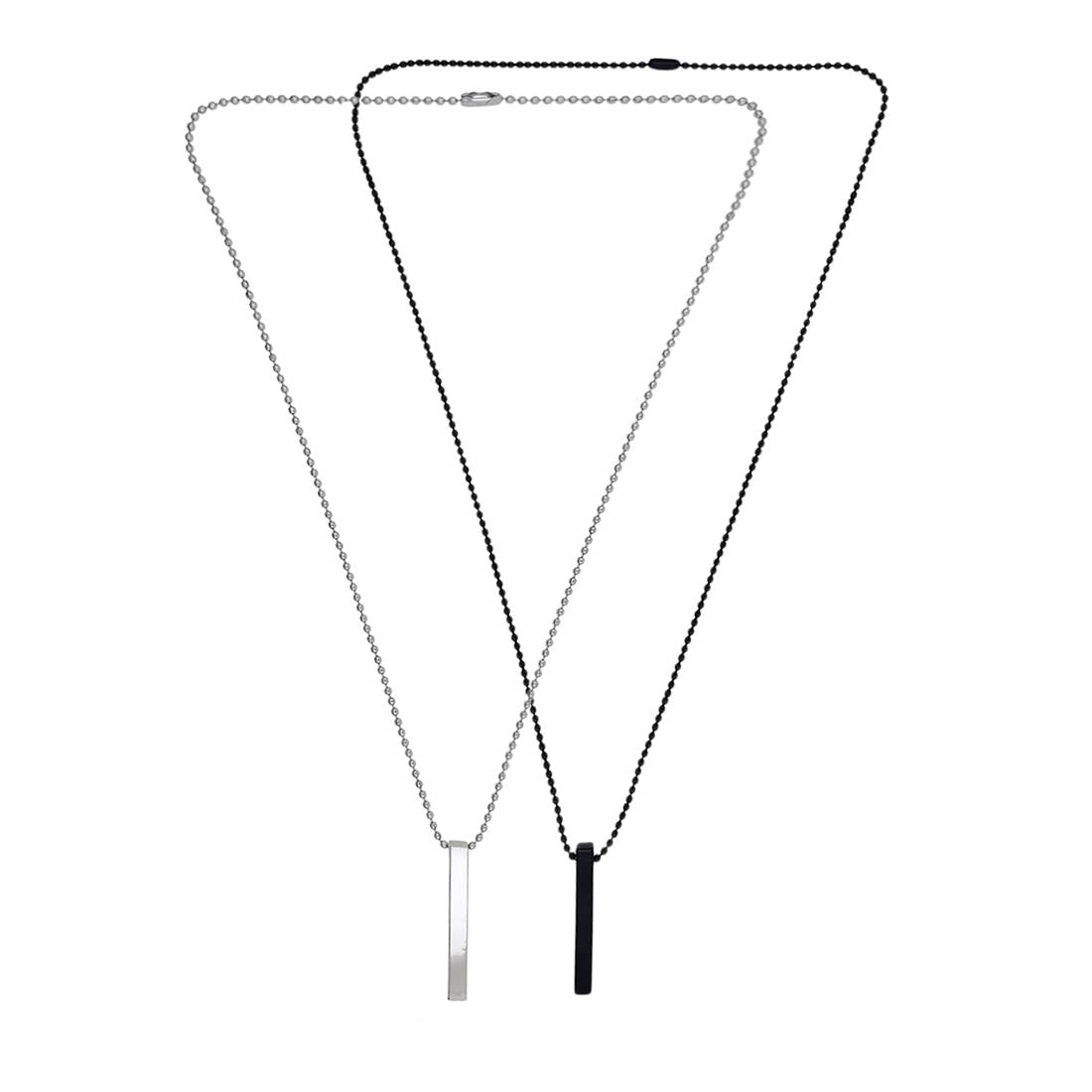 Alvira Stylish 3d Vertical Bar Cuboid Stick Locket Necklace