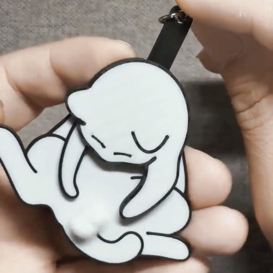 Creative Kitten Acrylic Pendant Keychain Student Cartoon Schoolbag Pendant